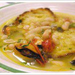 zuppa-di-fagioli-cannellini-cozze alla napoletana