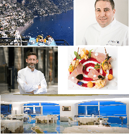 “Positano gourmet” all’hotel Le Agavi di Positano. Cena a 4 mani con gli chef Luigi Tramontano e Fabrizio Albini